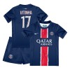 Maillot de Supporter Paris Saint-Germain Vitinha 17 Domicile 2024-25 Pour Enfant